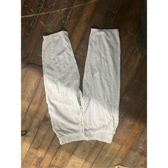 Vs victorias secret lt grey sweatpants capri mesh sz medium - Picture 5 of 7